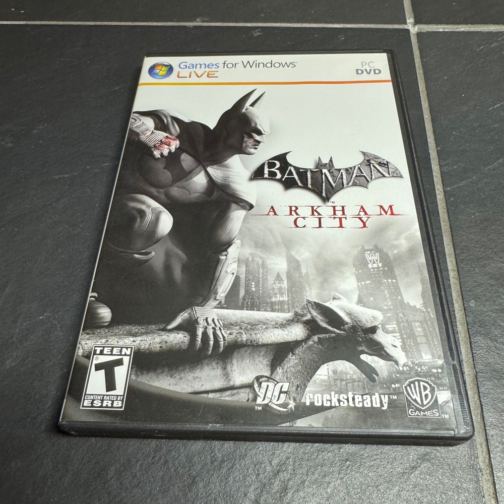 Batman Arkham City PC DVD Games for Windows Live Rocksteady WB Games 2-Disc Set